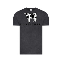 Vintage Black i'd tip that funny cow tipping design Vintage Tee - artisFamous