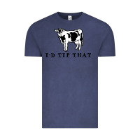 Vintage Denim i'd tip that funny cow tipping design Vintage Tee - artisFamous