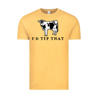 Vintage Mustard i'd tip that funny cow tipping design Vintage Tee - artisFamous