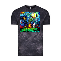 Cloud Black starry night print van gogh parody Vintage Tee - artisFamous