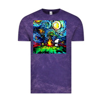 Cloud Purple starry night print van gogh parody Vintage Tee - artisFamous