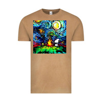 Vintage Camel starry night print van gogh parody Vintage Tee - artisFamous