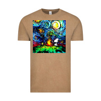 Vintage Coffee starry night print van gogh parody Vintage Tee - artisFamous