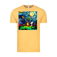 Vintage Mustard starry night print van gogh parody Vintage Tee - artisFamous