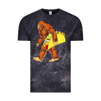 Cloud Black bigfoot carrying taco Vintage Tee - artisFamous