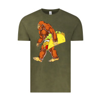 Vintage Olive bigfoot carrying taco Vintage Tee - artisFamous