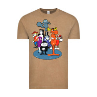 Vintage Coffee rocky & bullwinkle and friends Vintage Tee - artisFamous