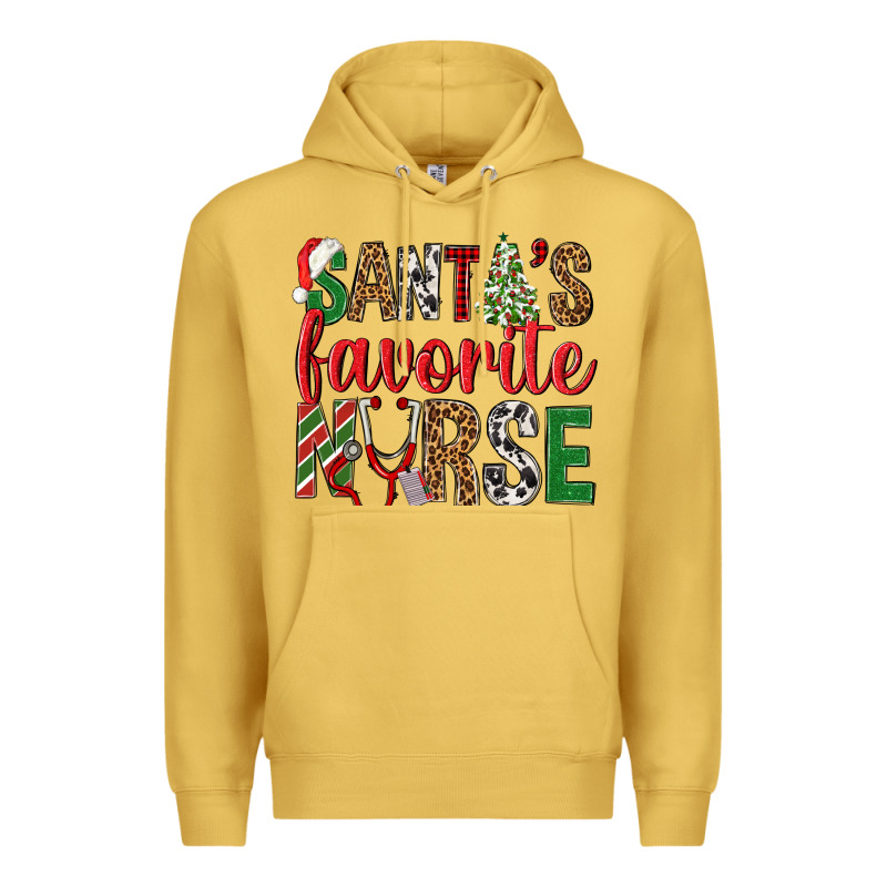 Santa's Favorite Nurse Premium Hoodie by BundleAndBundleShop | Teevron