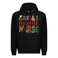 Black Santa's Favorite Nurse Premium Hoodie - BundleAndBundleShop