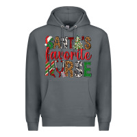 Rock Santa's Favorite Nurse Premium Hoodie - BundleAndBundleShop
