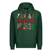 Sports Green Santa's Favorite Nurse Premium Hoodie - BundleAndBundleShop