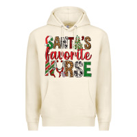 Tofu Santa's Favorite Nurse Premium Hoodie - BundleAndBundleShop