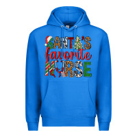 True Royal Santa's Favorite Nurse Premium Hoodie - BundleAndBundleShop