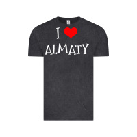 Vintage Black i love almaty city Vintage Tee - artisFamous