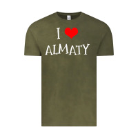 Vintage Olive i love almaty city Vintage Tee - artisFamous