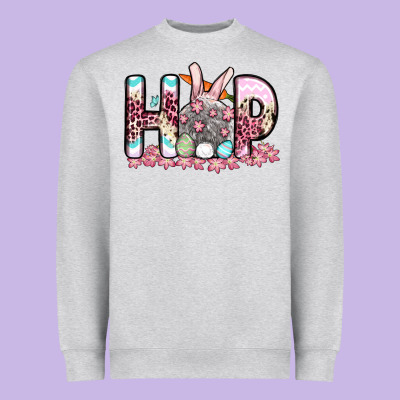 Easter Day Hop Bunny Heavyweight Sweatshirt Designed By Oliviacreatesart
