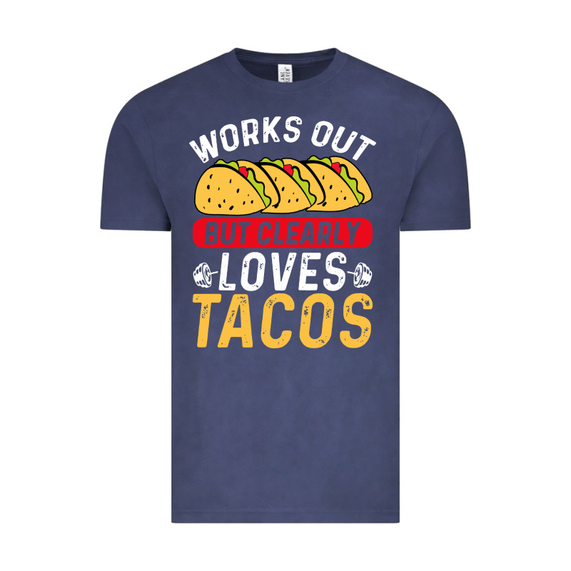 Tacos Work Out Gym Gift Classic Vintage Tee by artisFamous | Teevron