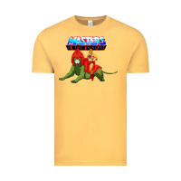 Vintage Mustard he man and battle cat Vintage Tee - artisFamous