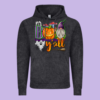 Boo Y'all Vintage Hoodie Designed By Texasbilliewilder