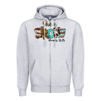 Heather Grey She Is Strong Proverbs 31 25 Zipper Hoodie - FaDigitalArtStudio
