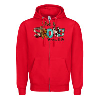 Red She Is Strong Proverbs 31 25 Zipper Hoodie - FaDigitalArtStudio