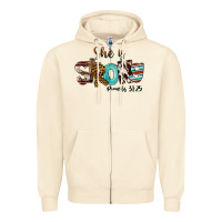 Sandshell She Is Strong Proverbs 31 25 Zipper Hoodie - FaDigitalArtStudio