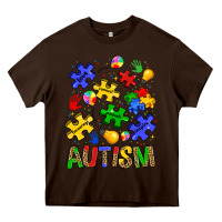Chocolate Brown autism Heavy Core Tee - JahusDesignShop