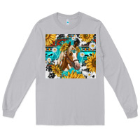 Moon Dust cowhide aztec horse Long Sleeve Tee - TumblerDesignByShophia