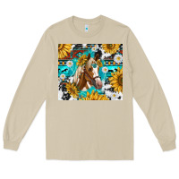 Mushroom cowhide aztec horse Long Sleeve Tee - TumblerDesignByShophia
