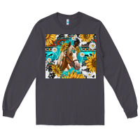 Smoke cowhide aztec horse Long Sleeve Tee - TumblerDesignByShophia