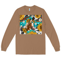 Toasted Coconut cowhide aztec horse Long Sleeve Tee - TumblerDesignByShophia