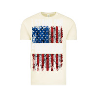 Vintage Arctic I STAND FOR FREEDOM WITH A DISTRESSED AMERICAN FLAG Vintage Tee - artisFamous