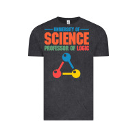 Vintage Black UNIVERSITY OF SCIENCE PROFESSOR OF LOGIC Vintage Tee - artisFamous