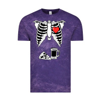 Cloud Purple dad skeleton halloween beer pizza Vintage Tee - artisFamous