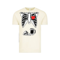 Vintage Arctic dad skeleton halloween beer pizza Vintage Tee - artisFamous