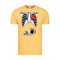 Vintage Mustard dad skeleton halloween beer pizza Vintage Tee - artisFamous