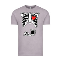 Vintage Zinc dad skeleton halloween beer pizza Vintage Tee - artisFamous