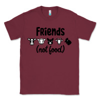 Burgundy Friends not Food Classic Tee - Bettercallsaul
