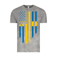 Cloud Rock Sweden Swedish Roots American Flag | Canadian Roots Vintage Tee - artisFamous