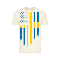 Vintage Arctic Sweden Swedish Roots American Flag | Canadian Roots Vintage Tee - artisFamous