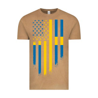 Vintage Camel Sweden Swedish Roots American Flag | Canadian Roots Vintage Tee - artisFamous
