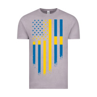 Vintage Zinc Sweden Swedish Roots American Flag | Canadian Roots Vintage Tee - artisFamous