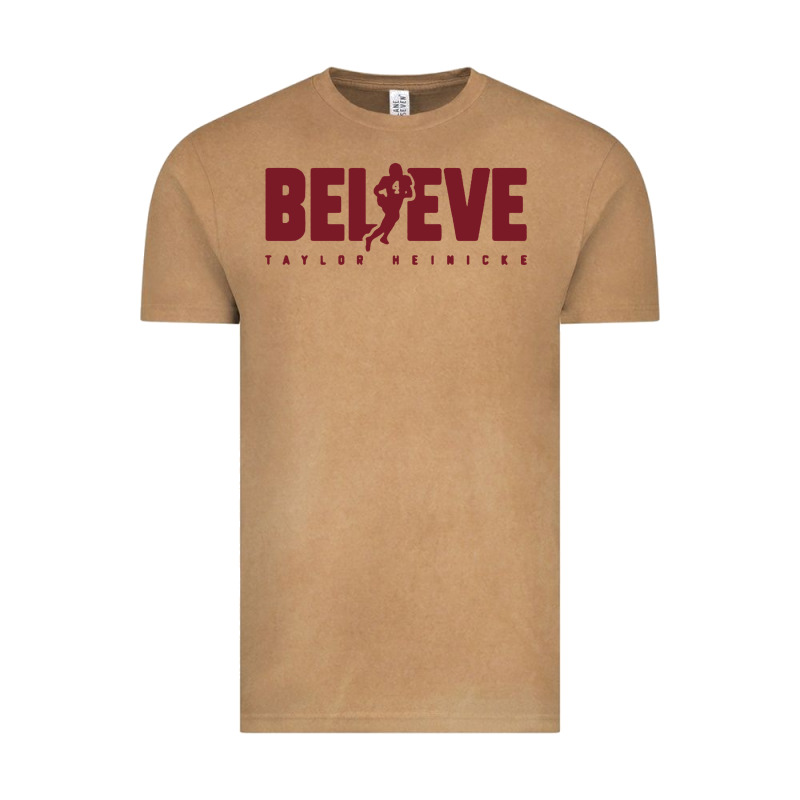 Taylor Heinicke Believe Vintage Tee by artisFamous | Teevron