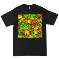 Black St. Patrick's pot of gold seamless pattern Premium Tee - BundleAndBundleShop