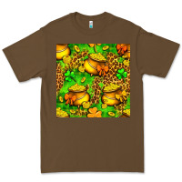 Cacao St. Patrick's pot of gold seamless pattern Premium Tee - BundleAndBundleShop