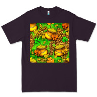 Plum St. Patrick's pot of gold seamless pattern Premium Tee - BundleAndBundleShop
