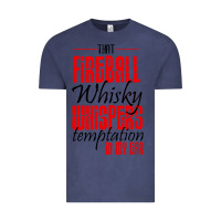 Vintage Denim fireball whisky whispers Vintage Tee - artisFamous
