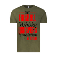 Vintage Olive fireball whisky whispers Vintage Tee - artisFamous