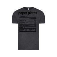 Vintage Black paper plates nutrition facts funny thanksgiving christmas Vintage Tee - artisFamous