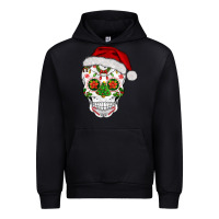 Black sugar skull  christmas Urban Hoodie - BarkalooDesign